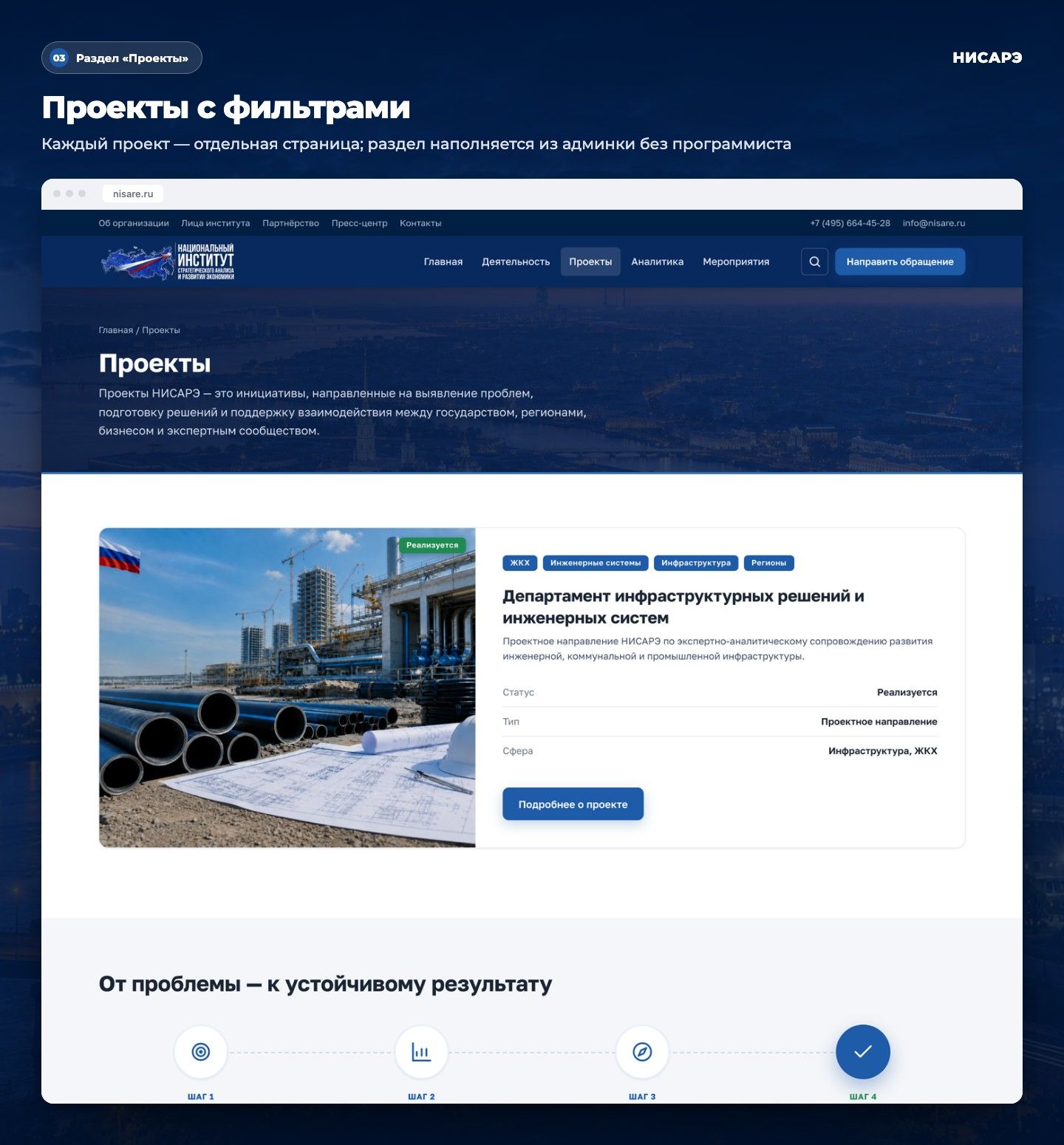 НИСАРЭ — экран 3