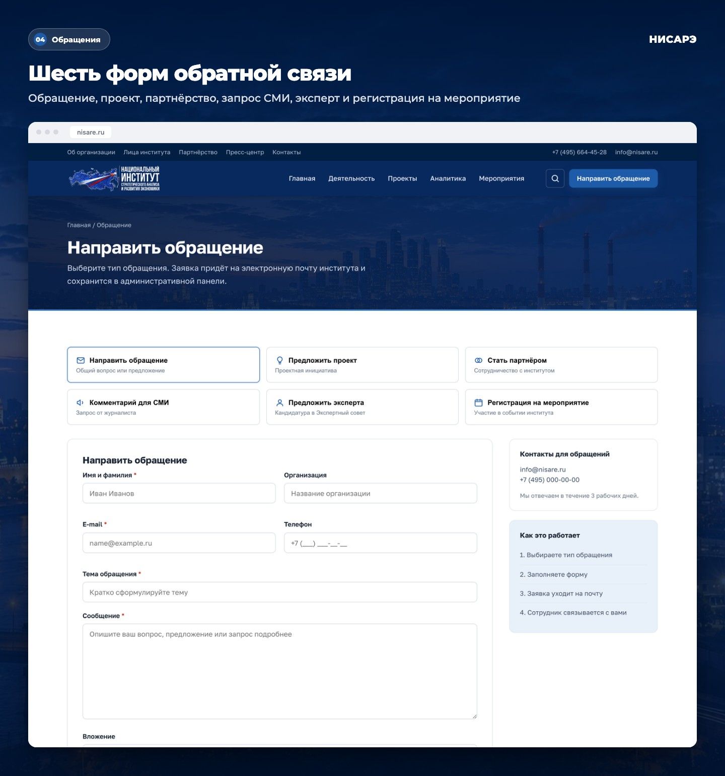 НИСАРЭ — экран 4